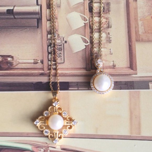 Handmade Genuine Freshwater Pearl Goldtone Natural Pearl Silver Bridal Necklace - Picture 9 of 10